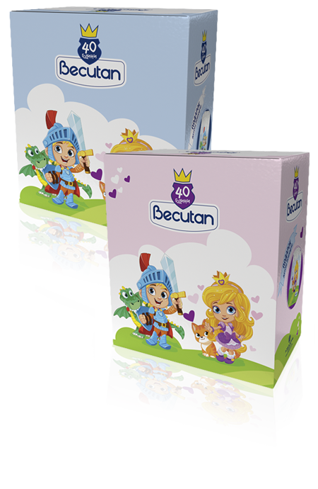Becutan gift sets with jubilee characters