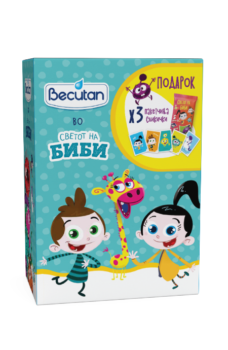 Gift set with self-adhesive picture gift - Becutan in Bibi's World