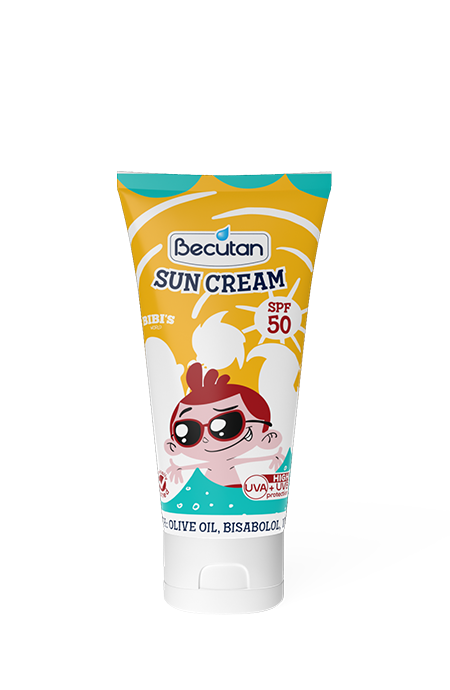 Becutan in Bibi's world - sunscreen cream SPF50